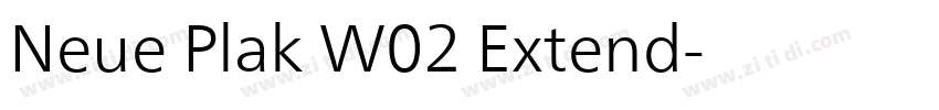 Neue Plak W02 Extend字体转换